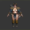 Fantasy Female Warrior Character With Creature Inspired Horned Armor And Gear