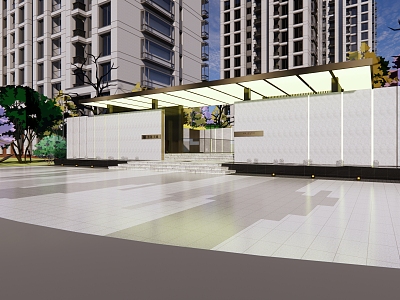 Modern residential area demonstration area sales office model