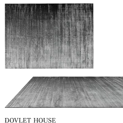 Square Gray Carpet With Vertical Stripes Modern Design For Home Living Room 3d model