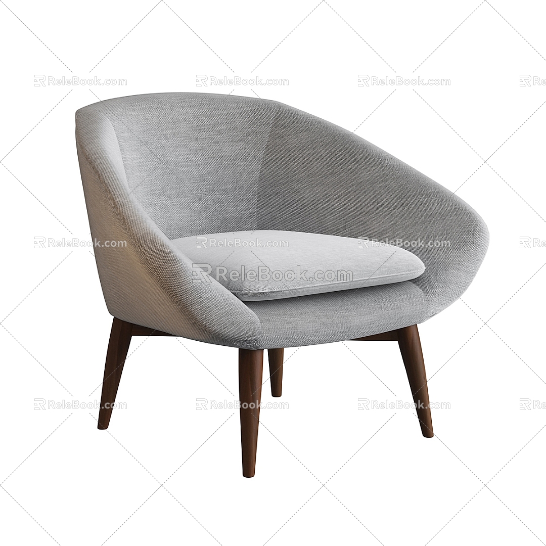 Nordic Simple Single Casual Sofa model