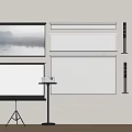 Projector screen 3d model