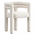 Modern Brown Velvet Accent Chair With Rounded Armrests And Comfortable Seat Cushion