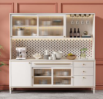 Jane European Sideboard Wine Cabinet 3d model