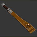 Yellow Long Household Daily Use Item With Brown Grip And Metal Components