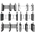 Public Facility Security Turnstile Gates With Automatic Access Control Systems