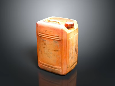 Orange Plastic Storage Container With Red Lid For Daily Household Use 3d model