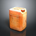Orange Plastic Storage Container With Red Lid For Daily Household Use