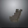 Industrial Underground Tunnel Structure With Metal Pipes Railway Tracks And Concrete Walls