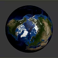Globe Displaying Earth Surface With Blue Oceans And Green Continents