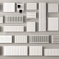 Various White Radiator Designs and Styles for Home Heating Systems 3d model