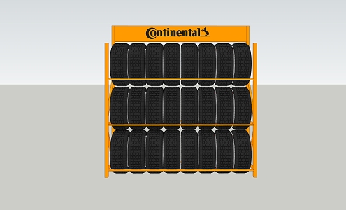 Modern tire rack 3d model