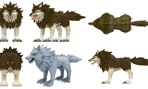 The Modern Wolf 3d model