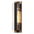 Modern Wall Sconce With Wooden Frame And Glass Shade For Living Room Interior Lighting