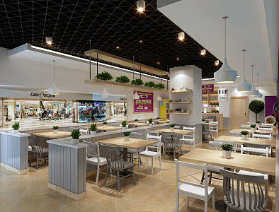 Modern Restaurant Mako Dining 3d model