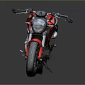 Red Sporty Motorcycle With Black Seat Stylish Frame And Modern Design Details