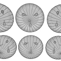 Modern Silver Textured Round Ceiling Lights Home Interior Design