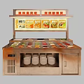 Stainless Steel Buffet Cabinet With Multiple Food Compartments Plate Storage And Sauce Selection