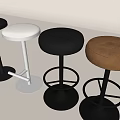 Modern Bar Stool Bar Stool Rotatable Lifting Bar Stool 3d model