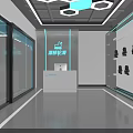 Modern Sports Shoe Specialty Store Interior With Altitude Sign Shelves And Seating Area