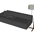 Double sofa floor lamp 3d model