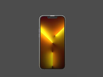 Modern Digital Smartphone Featuring Yellow Orange Gradient Screen Display And Sleek Design 3d model