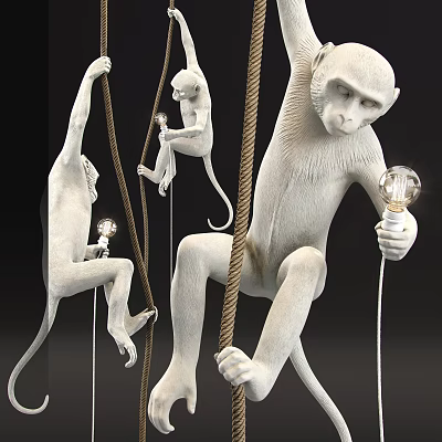 Modern Alien Chandelier Monkey Art Chandelier 3d model Modern Alien Chandelier Monkey Art Chandelier 3d model