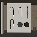 Modern Metal Wall Lamps With Geometric Shapes And Spherical Shades