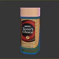 Nescafe Taster's Choice Instant Coffee Jar With Golden Lid And Red Label Granules