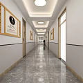 Hotel Mahjong Room Interior With Bright Ceiling Lights Wooden Tables Chairs And Decorative Paintings