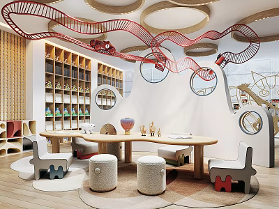 Playful Kids Activity Space With Creative Decor And Furniture 3d model