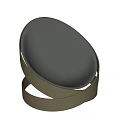 Modern Black Single Chair With Sleek Minimalist Design And Round Seat Frame