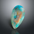 Colorful Natural Gemstone With Blue Orange Hues And Irregular Shape For Jewelry Design