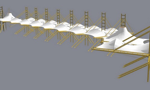 Tensioned membrane 3d model