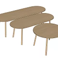 Dining Table Combination Round Dining Table Oval Dining Table 3d model