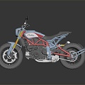 Modern motorcycle two-wheeled motorcycle off-road motorcycle road racing motorcycle 3d model