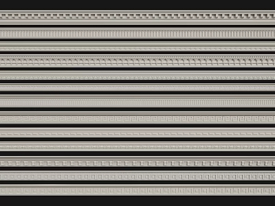 French Plaster Line Gypsum Top Line Ceiling Corner French Line 3d model