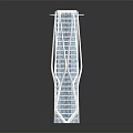 Modern Skyscraper Architectural Design With Glass Facade Metallic Frame And Unique Structure 3d model