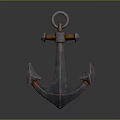 Vintage Rustic Metal Anchor Home Decor With Classic Design And Reddish Brown Finish