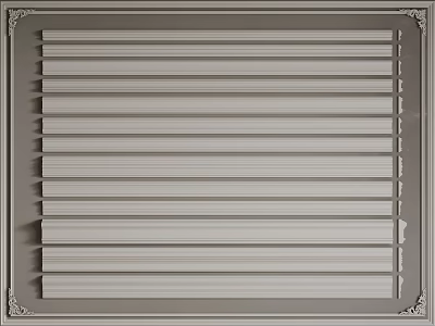 Decorative Gypsum Cornice Interior Wall Design Featuring Elegant Horizontal Lines 3d model