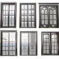 Various Stylish Sliding Doors With Decorative Glass Panels And Metal Frames