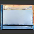 Blue Cube with Colorful Dragon Waves and Figure Decorative Patterns