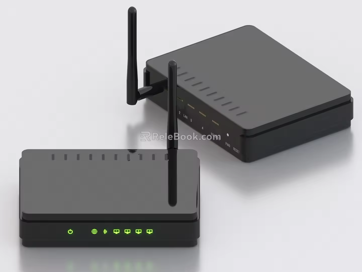 Router WIFI Transmitter WIFI Gateway Network Port Optical Cat Routing 3d model