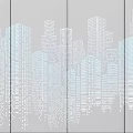 Modern Urban City Architecture Abstract Silhouette Decorative Design With Geometric Patterns