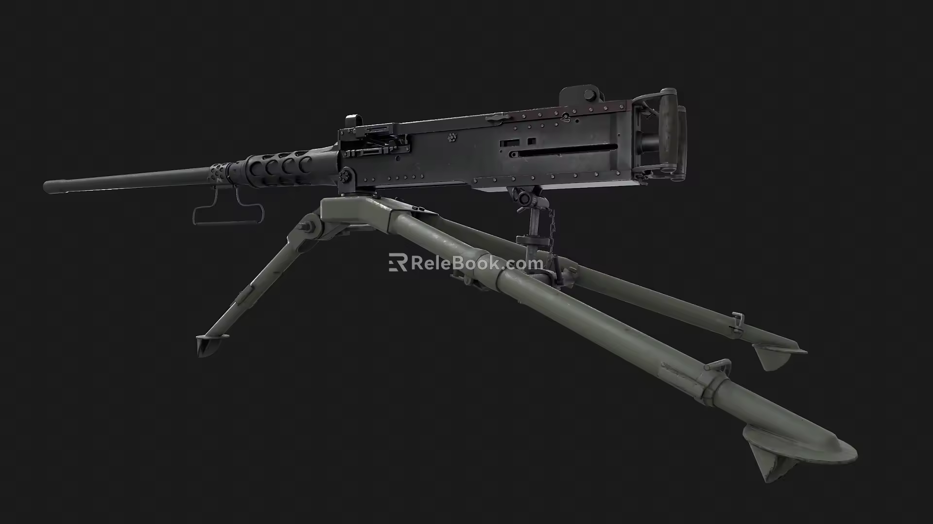 Realistic heavy machine gun 3D model 3d model