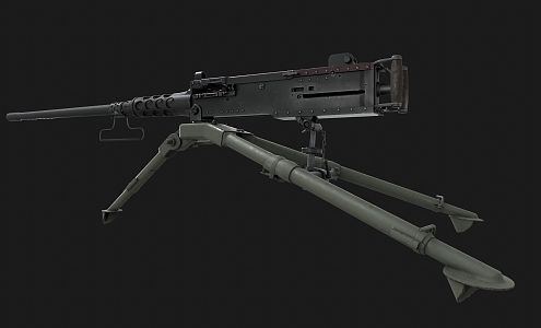 Realistic heavy machine gun 3D model 3d model