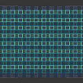 Gray Square Pattern Square Carpet Stacked And Laid Out For 3d model