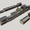 Traditional Chinese Ancient Architecture With Tiled Roofs Overhanging Eaves And Classic Layout Design