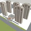 New Chinese Style Gate Main Entrance Building Gate 3d model