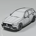 Silver Modern Wagon Car With Sleek Exterior Design Alloy Wheels And Front Grille
