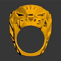 Modern Ring Leopard Print Ring Diamond Ring 3d model